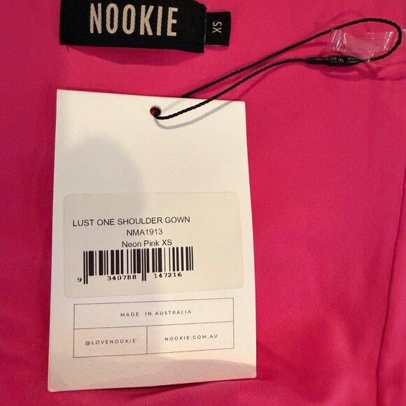Nookie Lust Gown One Shoulder High Leg Slit Gown Pink NMA1913 Size XS NWT - Picture 8 of 10